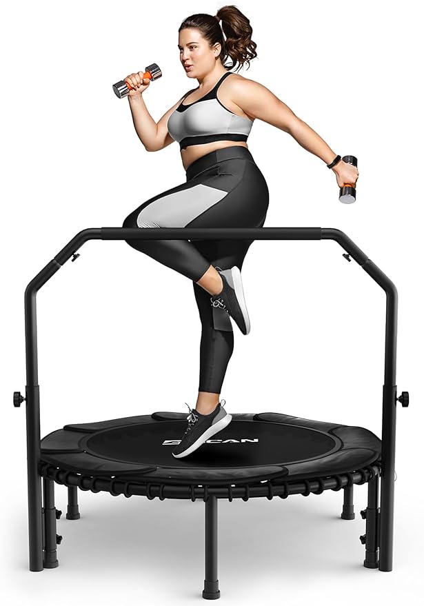 BCAN 450/550 LBS Foldable Mini Trampoline 40"/48" Fitness