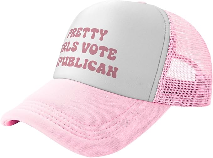 Put It On My Husband's Tab Drinking Trucker Hat - Funny Pink Trucker Hat for Women and Men