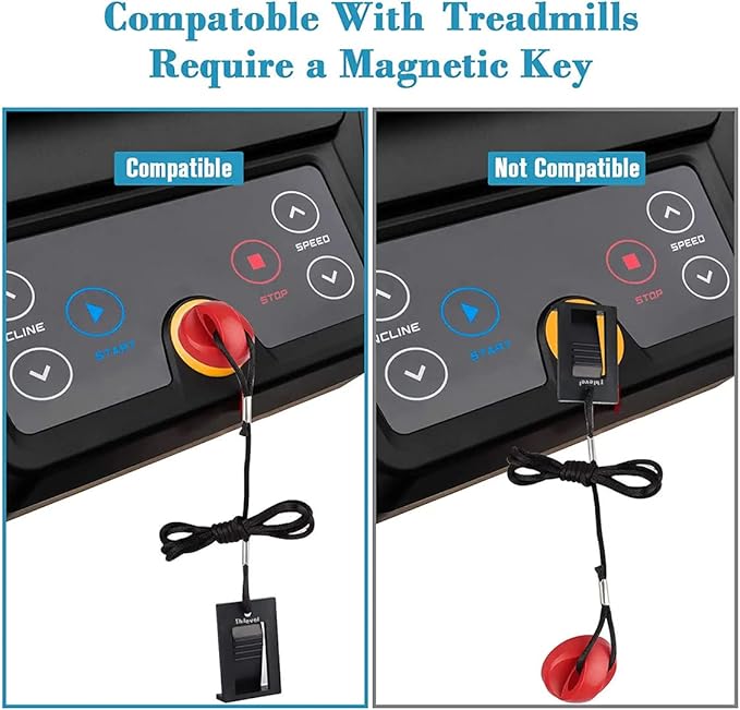 Treadmill Universal Magnet Safety Key Compatible with Most of NordicTrack, Proform, Image, Weslo, Reebok, Epic, Golds Gym, Freemotion, and Healthrider Treadmills