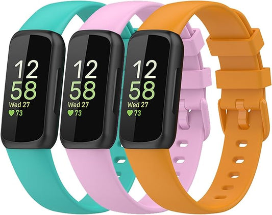 Bands Compatible with Fitbit Inspire 3 Bands for Women Men Sport Wristband Replacement Soft Silicone Straps for Fitbit Inspire 3 Smartwatch Small Large