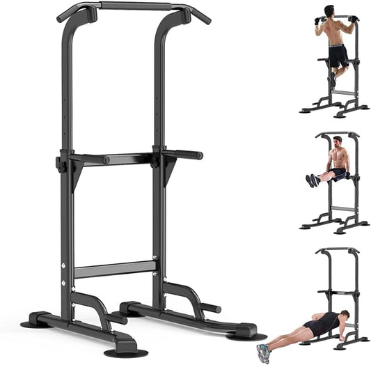 Pull Up Dip Station For Home Gym Strength 330LBS T055CDC T055CDC