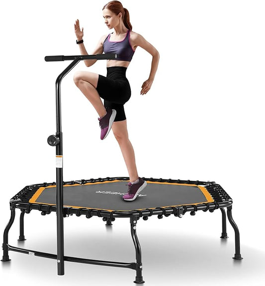 ANCHEER 50" Rebounder Trampoline for Adults- 2025 Foldable 450lbs/550lbs, for