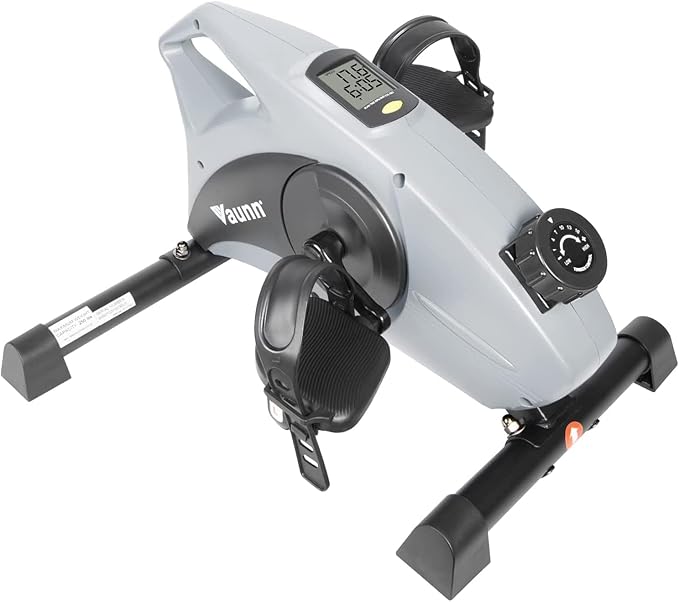 Vaunn Desk Bike Pedal Exerciser with Electronic Display for Indoor Physical Therapy