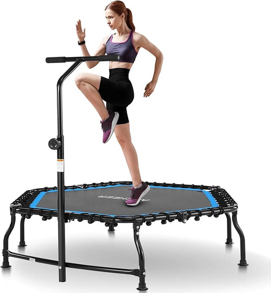 ANCHEER 50" Rebounder Trampoline for Adults- 2025 Foldable 450lbs/550lbs, for