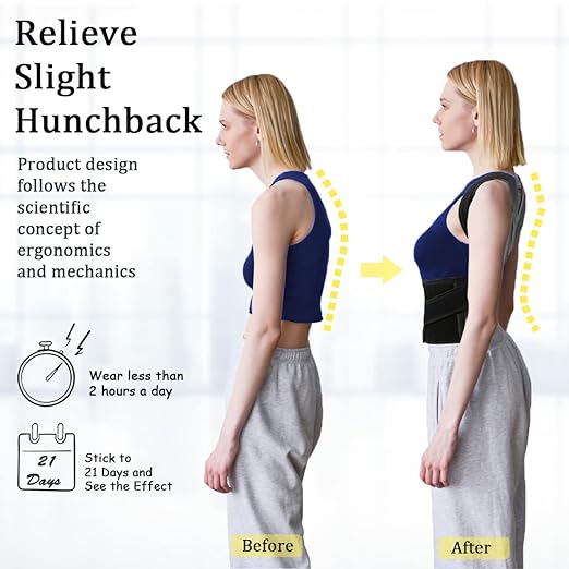 Back Brace Posture Corrector for Men & Women M(29"-33")