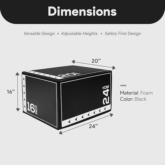 BalanceFrom Plyo Jumping Exercise Box, Home Gym Workout Trainer, Multiple Options