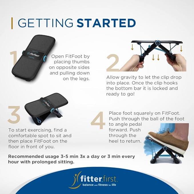 FitFoot by TS Medical - Portable Foot and Leg Exerciser - Exercise at Home or During Travel to Support Circulation, Range of Motion, Mobility and Muscle Tone
