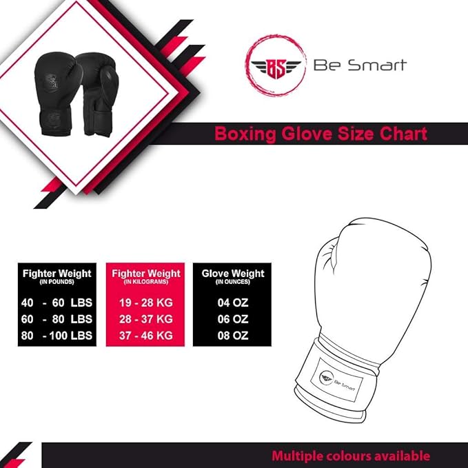 Be Smart Kids Boxing Gloves 4-12 Years 4oz 6oz Training Gloves for Children Sparring Youth Boxing Gloves Junior Training Mitts Punch PU Leather MMA Muay Thai Kick Boxing