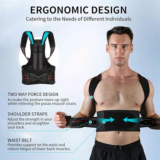 Posture Corrector for Women and men, Adjustable Back Brace Posture Corrector For Back Pain Relief - Scoliosis, Hunchback, Spine Corrector