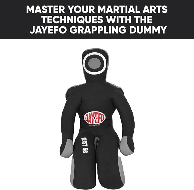 Jayefo Beast 58 BJJ Brazilian JIU Jitsu Wrestling Dummy for Grappling-Submission-Mixed Martial Arts-MMA-Training Punching Throwing Boxing Bag Practice Karate Judo.