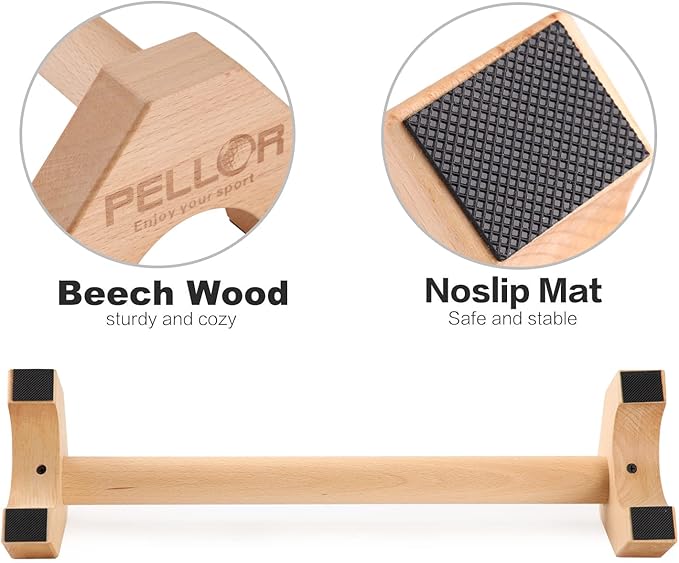 Pushup Stands - Wooden Push Up Bars Gym