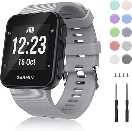 Aroloxta Garmin Forerunner 35 Watch Band Replacement - Waterproof Soft Band for Men, Multi Colors Wristband