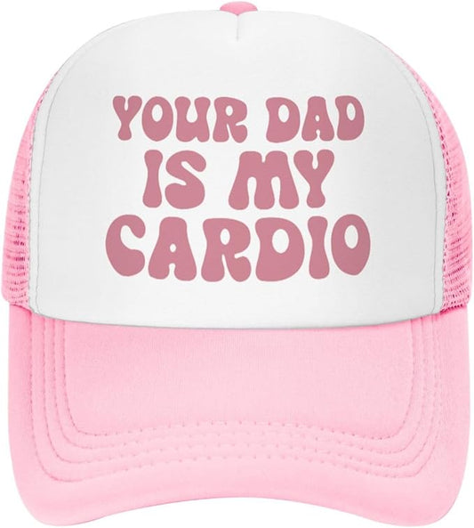 Put It On My Husband's Tab Drinking Trucker Hat - Funny Pink Trucker Hat for Women and Men