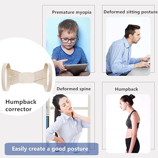 Posture Corrector for Women and Men,Breathable Hunchback Corrector,Adjustable Back Straightener Brace Suitable for Back,Shoulder and Spine Pain Relief（Beige，XS）