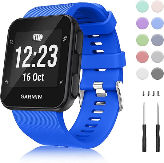 Aroloxta Garmin Forerunner 35 Watch Band Replacement - Waterproof Soft Band for Men, Multi Colors Wristband