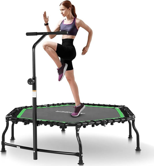 ANCHEER 50" Rebounder Trampoline for Adults- 2025 Foldable 450lbs/550lbs, for