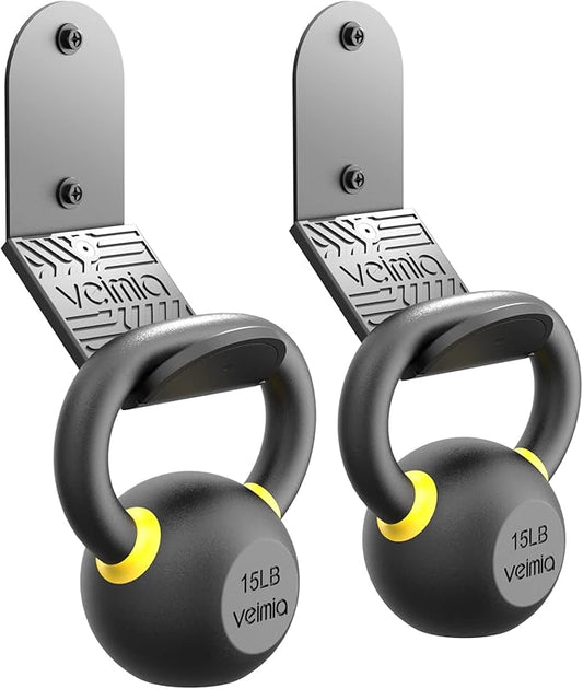 Kettle Bell Wall Rack, Wall Mounted Kettle Bell Storage Hanger, Gym Storage Mount for Many Size Kettlebell, Kettlebell Rack with Rubber mat is Choice for Home or Commercial Gyms