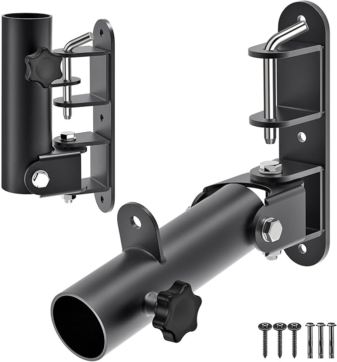Kipika Wall Mount Landmine Attachment for 1" Standard Bar and 2" Olympic Bars - Heavy Duty T-Bar Row Platform with Swivel - Ideal for Home Gym Workouts