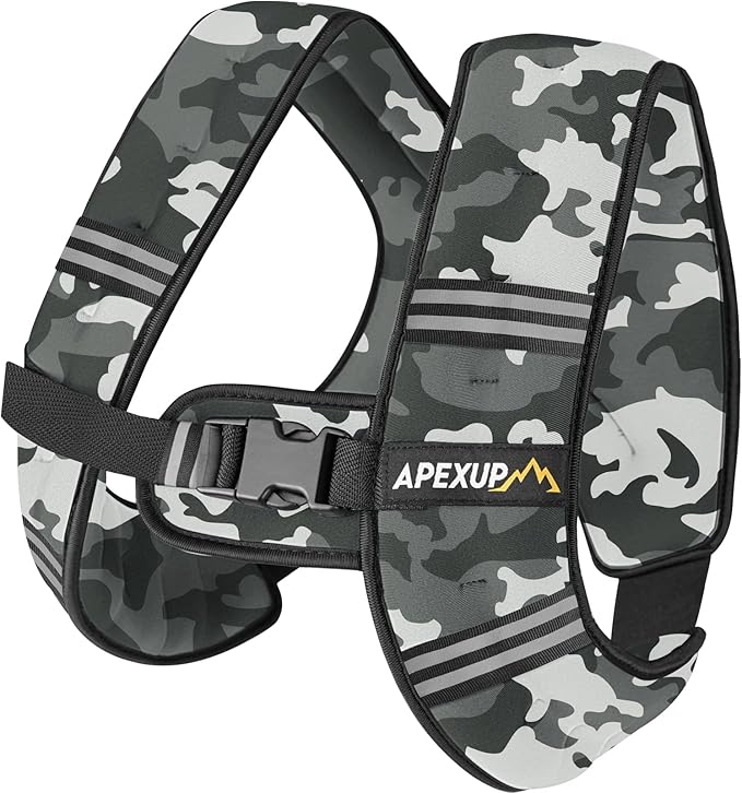 APEXUP Weighted Vest with 5lbs/10lbs/15lbs/20lbs/25lbs/30lbs Weights and Reflective Stripe, Weight Vest Men Women for Workout, Strength Training, Running