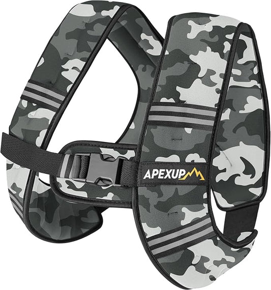 APEXUP Weighted Vest with 5lbs/10lbs/15lbs/20lbs/25lbs/30lbs Weights and Reflective Stripe, Weight Vest Men Women for Workout, Strength Training, Running