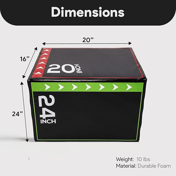 BalanceFrom Plyo Jumping Exercise Box, Home Gym Workout Trainer, Multiple Options