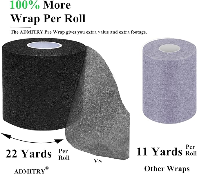 Pre Wrap Tape Athletic,3 Rolls X 22 Yards Pink Prewrap Headbands for Hair,Foam Underwrap Sports Wrap (66 Yards)