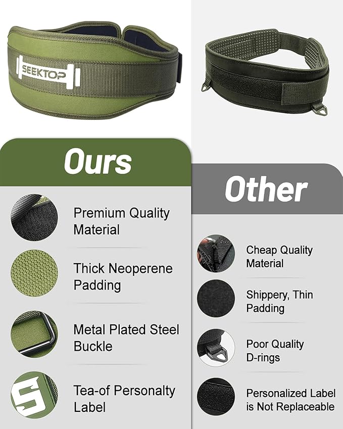 Seektop Weight Lifting Belt - Gym Lifting Belt 4 Inch