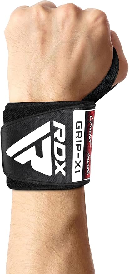 RDX Wrist Wraps for Weightlifting (Pair), IPL USPA Approved, Elasticated 18” Cotton Straps Support with Thumb Loop, Gym Wrap for Weight Lifting Powerlifting Competition Strength Training Bodybuilding
