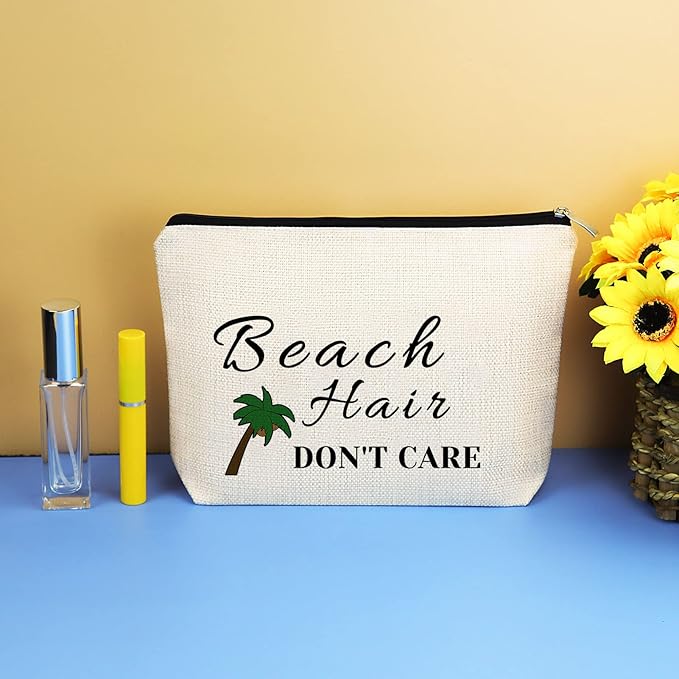 Beach Lover Gifts Makeup Bags Beach Gifts for Women Beach Cosmetic Bag Beach Themed Gifts for Girls Her Beach Travel Makeup Pouch Vacation Ocean Themed Gifts for Beach Lover Friends Birthday Gifts