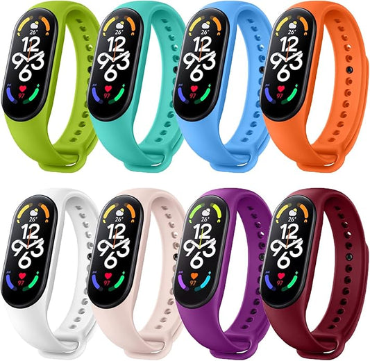 Bands Replacement for Mi Band 7 Strap Wristbands Compatible with Xiaomi Mi Band 7 Smartwatch Accessories Colorful Bracelet for Women Men Silicone Smart Watch Xiaomi 7 Wrist Band