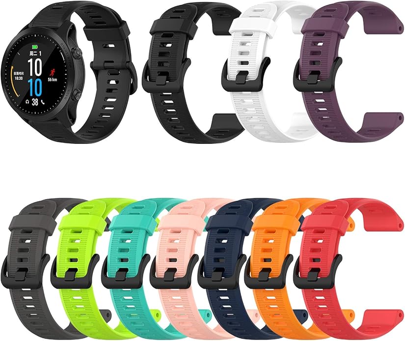 Band for Garmin Forerunner 945, Soft Silicone Replacement Watch Band Strap for Garmin Forerunner 935 Smart Watch (No Tracker)