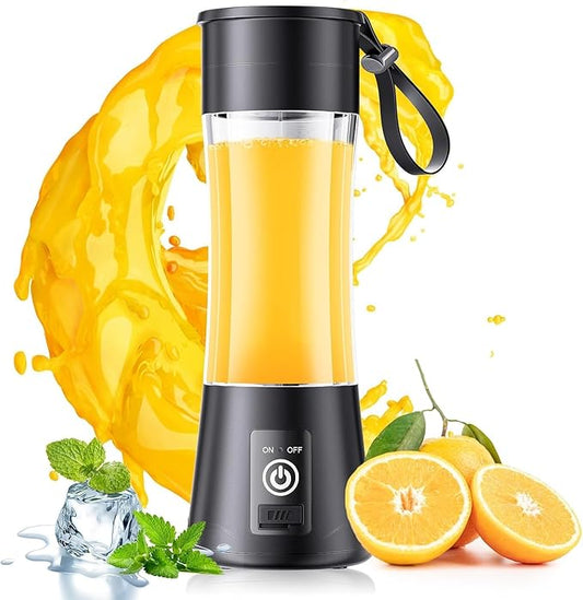 Portable Blender for Smoothies & Shakes - Personal Blender with 12Oz Traveling Cup, BAP Free, 6 Stainless Steel Blades, Freshly Squeezed for Office/Picnic/Sports