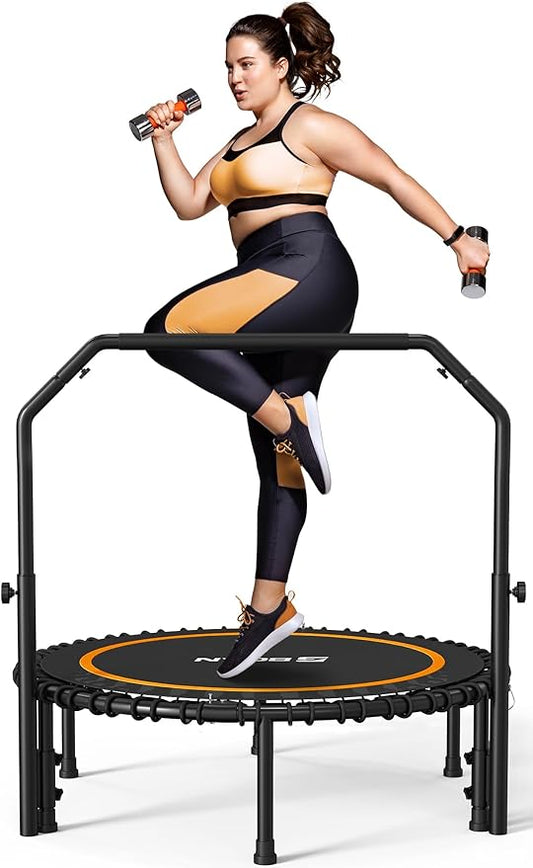 BCAN 450/550 LBS Foldable Mini Trampoline 40"/48" Fitness
