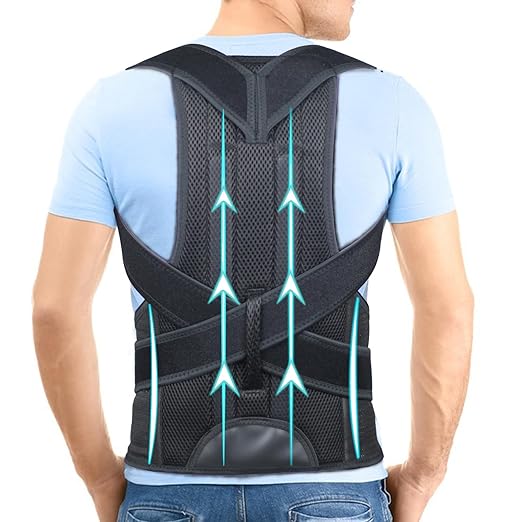 PAZAPO Posture Corrector for Men and Women - Back Brace Full Back Support Straightener for Hunchback - Upper and Lower Lumbar to Relieve,X-Large(37-42 Inches)