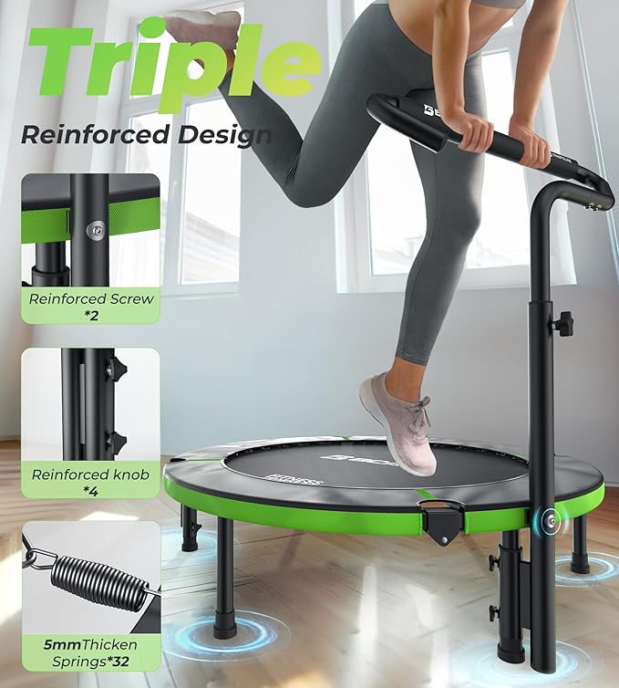 BCAN 40"/48" Foldable Mini Trampoline 330lbs/440lbs