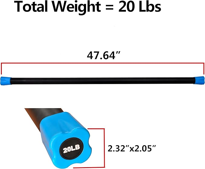 Signature Fitness Total Body Workout Weighted Bar Weighted