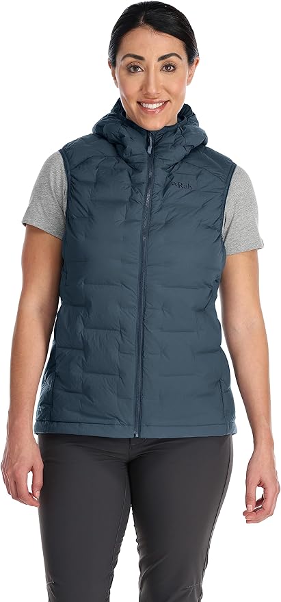 Rab Women's Cubit Stretch Down Insulated Lightweight Vest for Hiking, Climbing, and Skiing