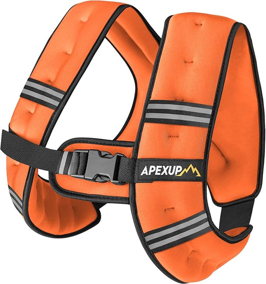 APEXUP Weighted Vest with 5lbs/10lbs/15lbs/20lbs/25lbs/30lbs Weights and Reflective Stripe, Weight Vest Men Women for Workout, Strength Training, Running