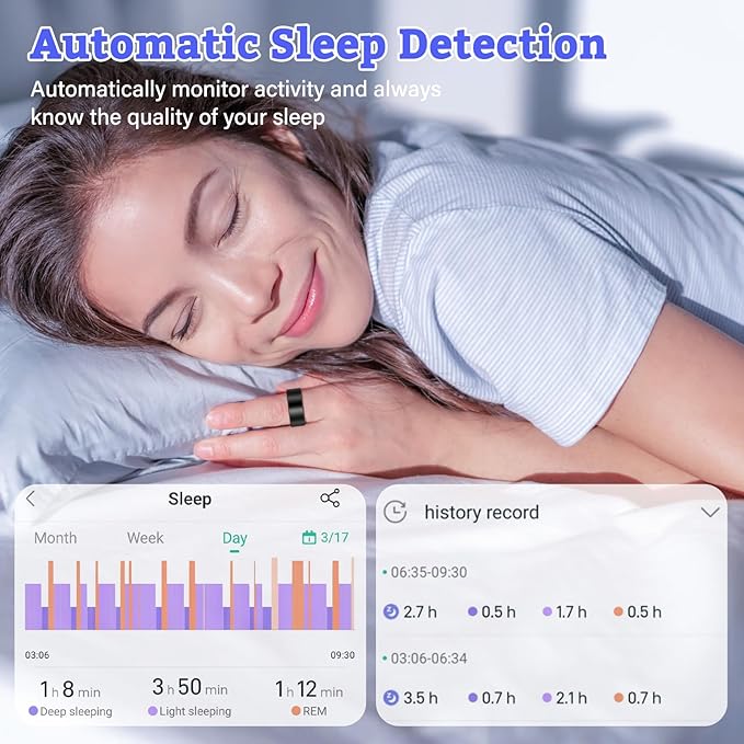 BANGALORE Smart Fitness Ring for Men & Women – Activity & Wellness Tracker with Heart Rate, Sleep, and Blood Oxygen Monitoring, Motion Tracking, Waterproof Build, and No Subscription Required (10#)