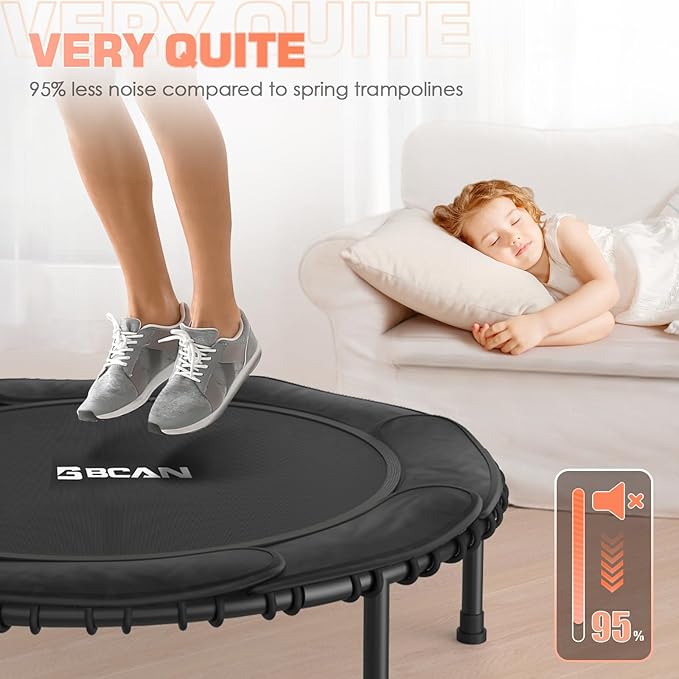 BCAN 450/550 LBS Foldable Mini Trampoline 40"/48" Fitness