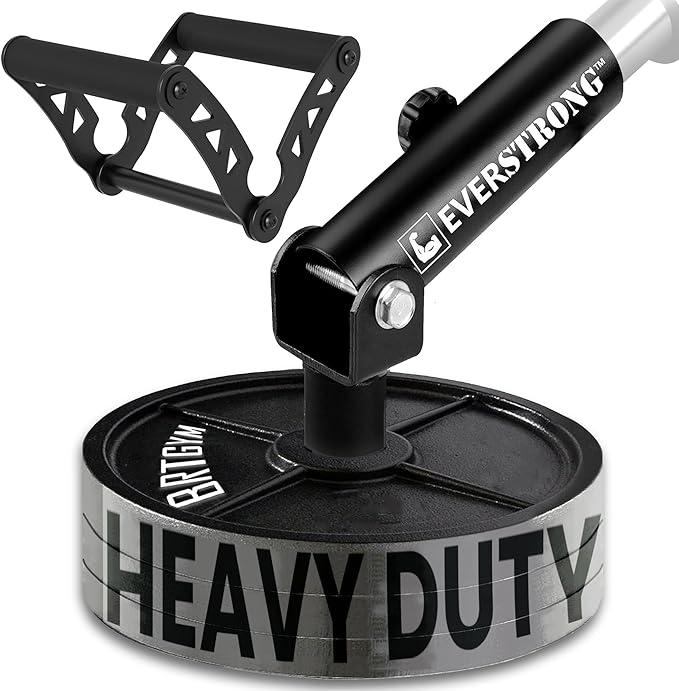 EVERSTRONG T Bar Row Attachment with V Bar Attachment Landmine Handle - 360 Swivel Landmine Attachment for Barbell for Full-Body Workout in Home Gym - Small Spaces - Deadlifts Squats Landmine Stand
