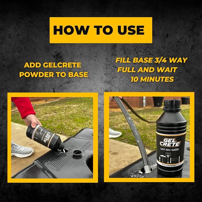 Polymer for Anchoring Down Basketball Goals, Freestanding Punching Bag, Outdoor Umbrella, Volleyball Nets, Etc. JUST ADD Water - Replaces Sand & Sandbags for Bases 16 oz