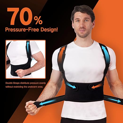 Posture Corrector for Men & Women – Adjustable Full Back Brace for Upper & Lower Back Support, Spine Alignment & Pain Relief - Extra Large
