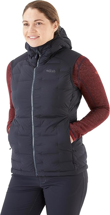 Rab Women's Cubit Stretch Down Insulated Lightweight Vest for Hiking, Climbing, and Skiing