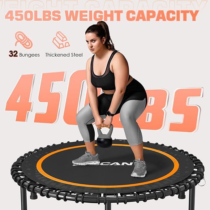 BCAN 450/550 LBS Foldable Mini Trampoline 40"/48" Fitness