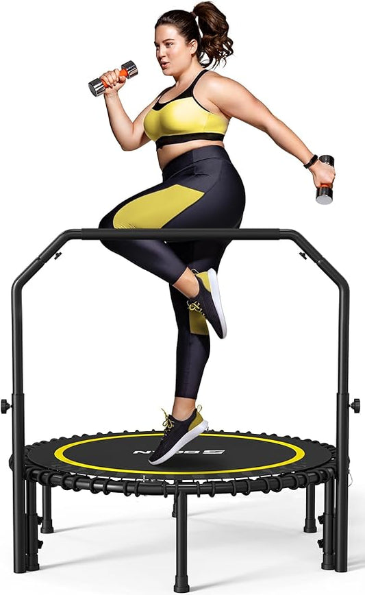 BCAN 450/550 LBS Foldable Mini Trampoline 40"/48" Fitness