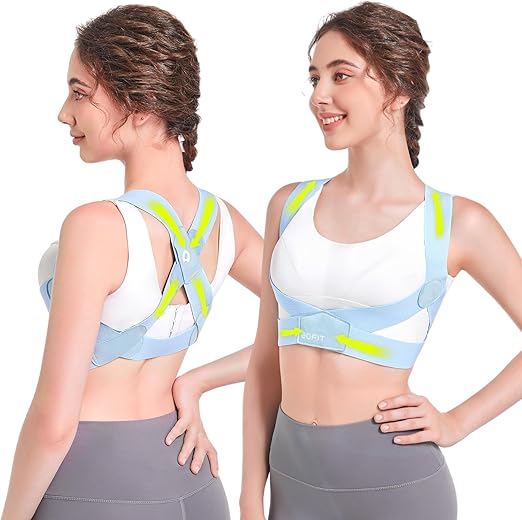 Posture Corrector for Women with X-Shaped Biomechanical Design, Comfort Fit Back Brace, Improves Posture, Corrects Hunchback, Relieves Neck, Shoulder, Upper Back Pain, Invisible Under Clothes L