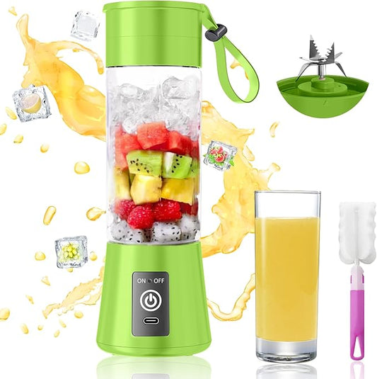 Personal Blender for Shakes and Smoothies - 2025 Upgraded 14 Oz Portable Blender with 6 Blades, Cordless & Type-C USB Rechargeable, BAP Free Juice Cup Freshly Squeezed for Picnic/Sprots