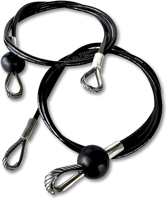 TreadLife Fitness LAT Attachment 41” Cables (Pair) - Heavy-Duty Replacement for Bowflex Xtreme & Xceed Machines - Durable LAT Pulldown Cables for Strength Training