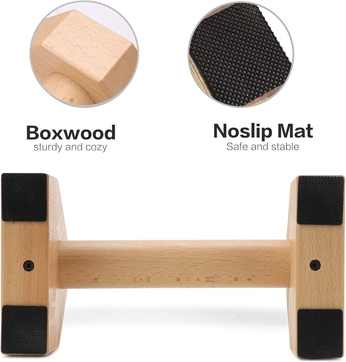 Pushup Stands - Wooden Push Up Bars Gym